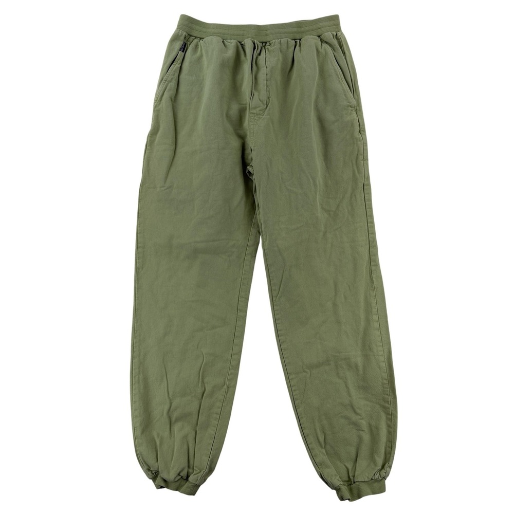 Crazy Shirts Sweatpants Mens Large Green Fleece Jogger Pants Elastic Pockets Y2K